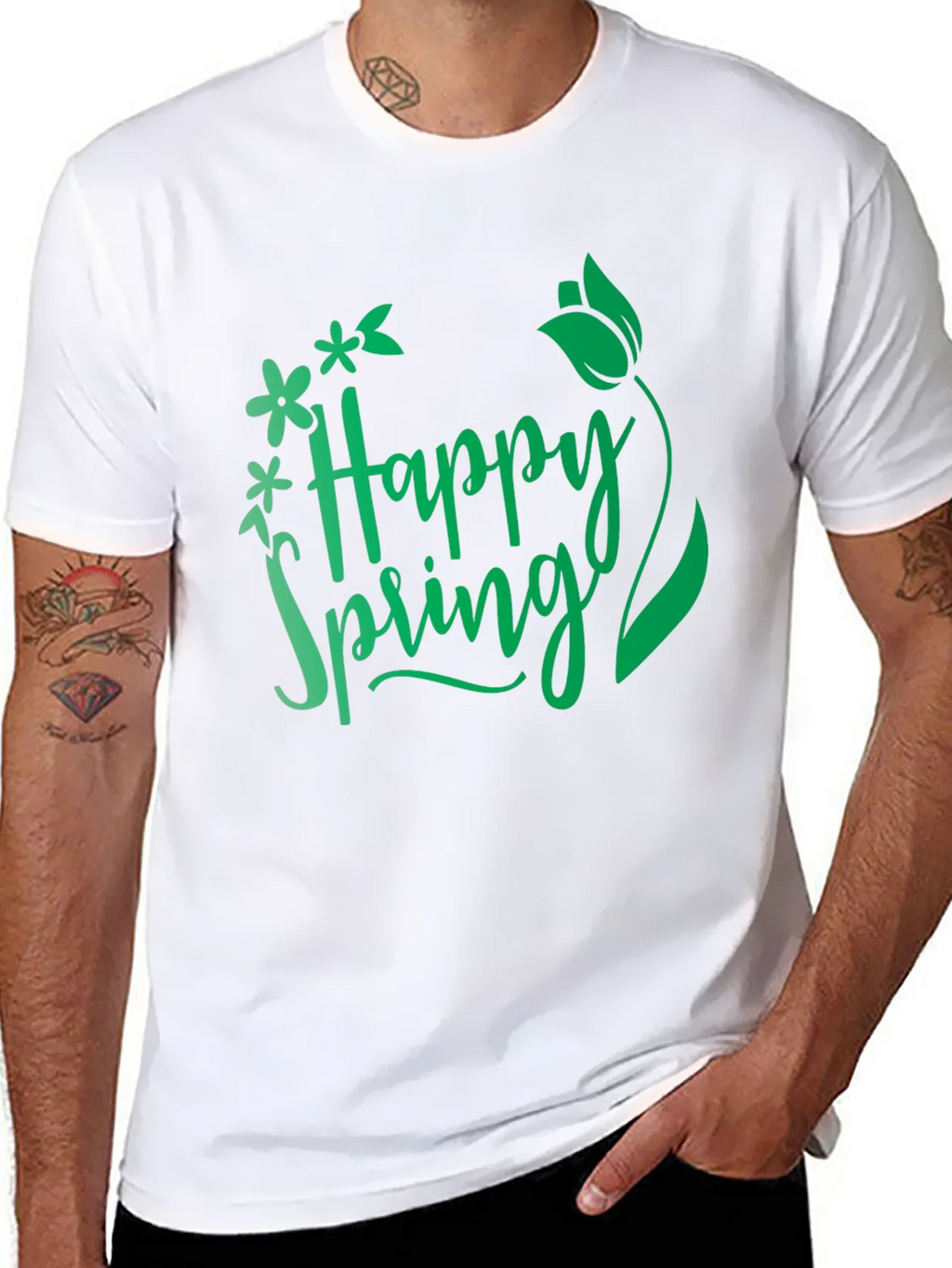 Happy Spring Graphic T-Shirt - Black product image 7