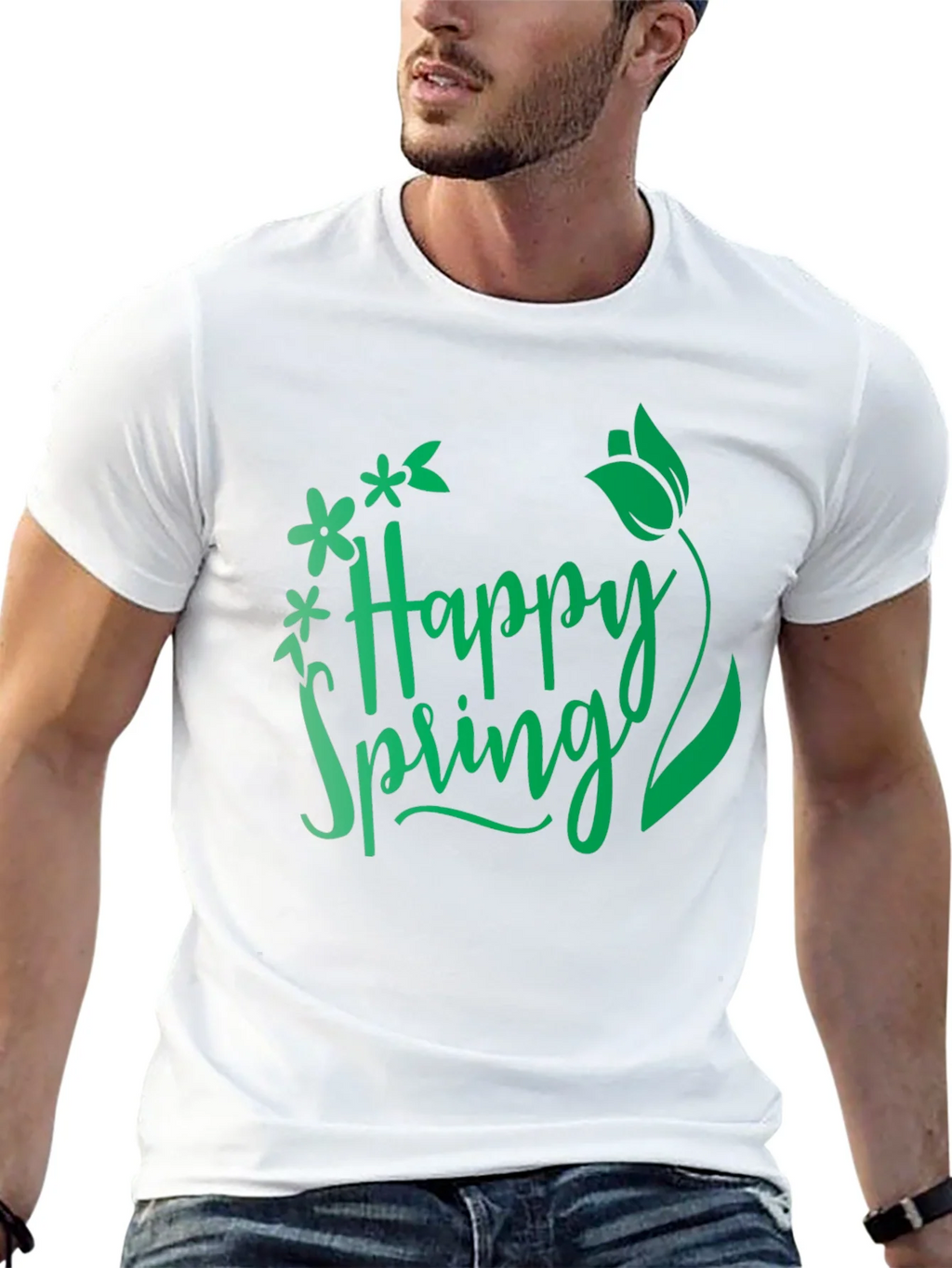 Happy Spring Graphic T-Shirt - Black product image 12