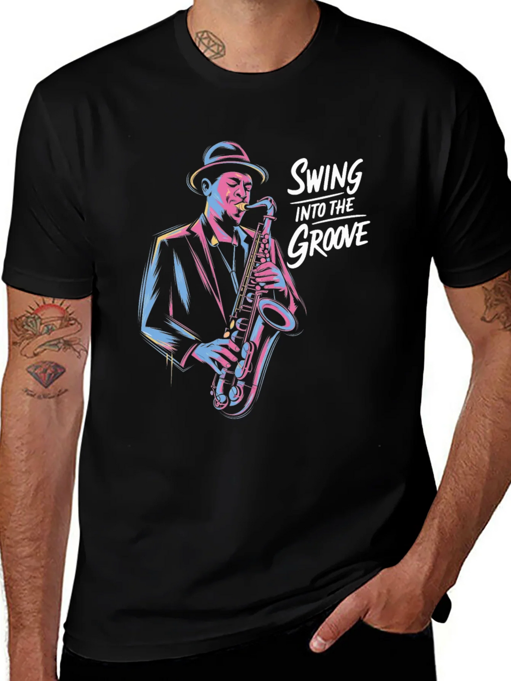 Swing Into The Groove Black T-Shirt product image 1