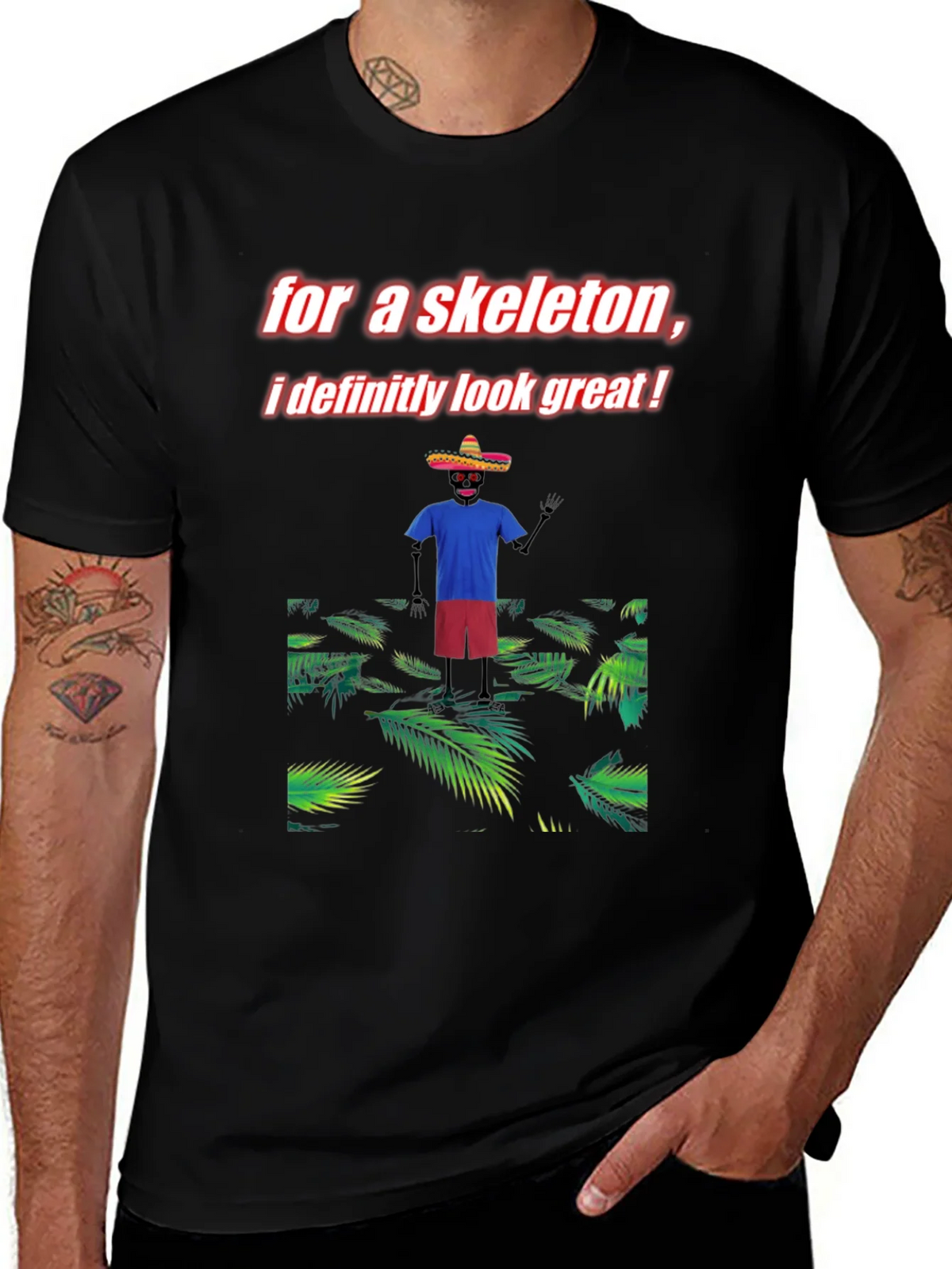 Skeleton Graphic Tee - Look Great! product image 1