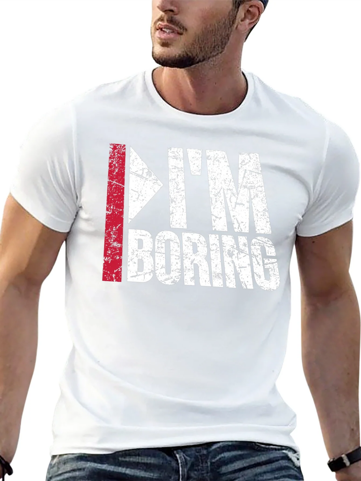 Im Boring T-Shirt - Funny Distressed Graphic Tee product image 12