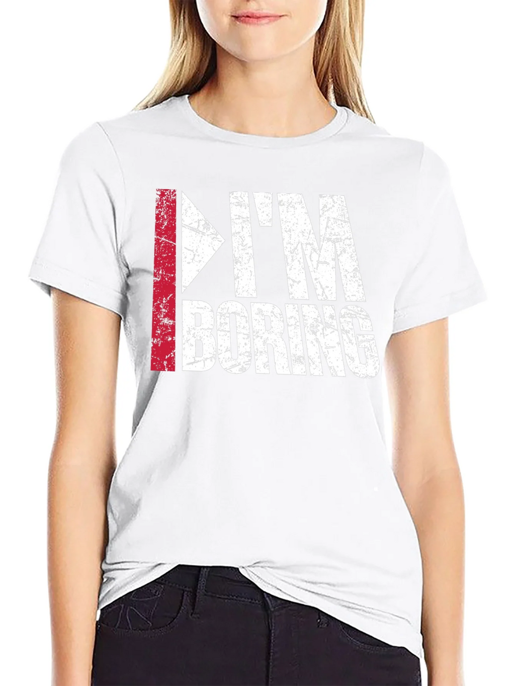 Im Boring T-Shirt - Funny Distressed Graphic Tee product image 8