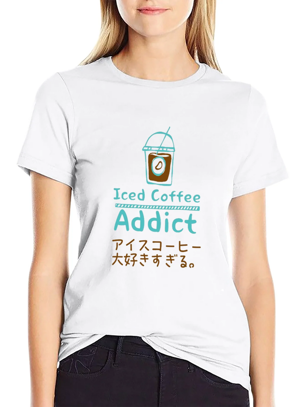 Iced Coffee Addict Graphic Tee product image 6