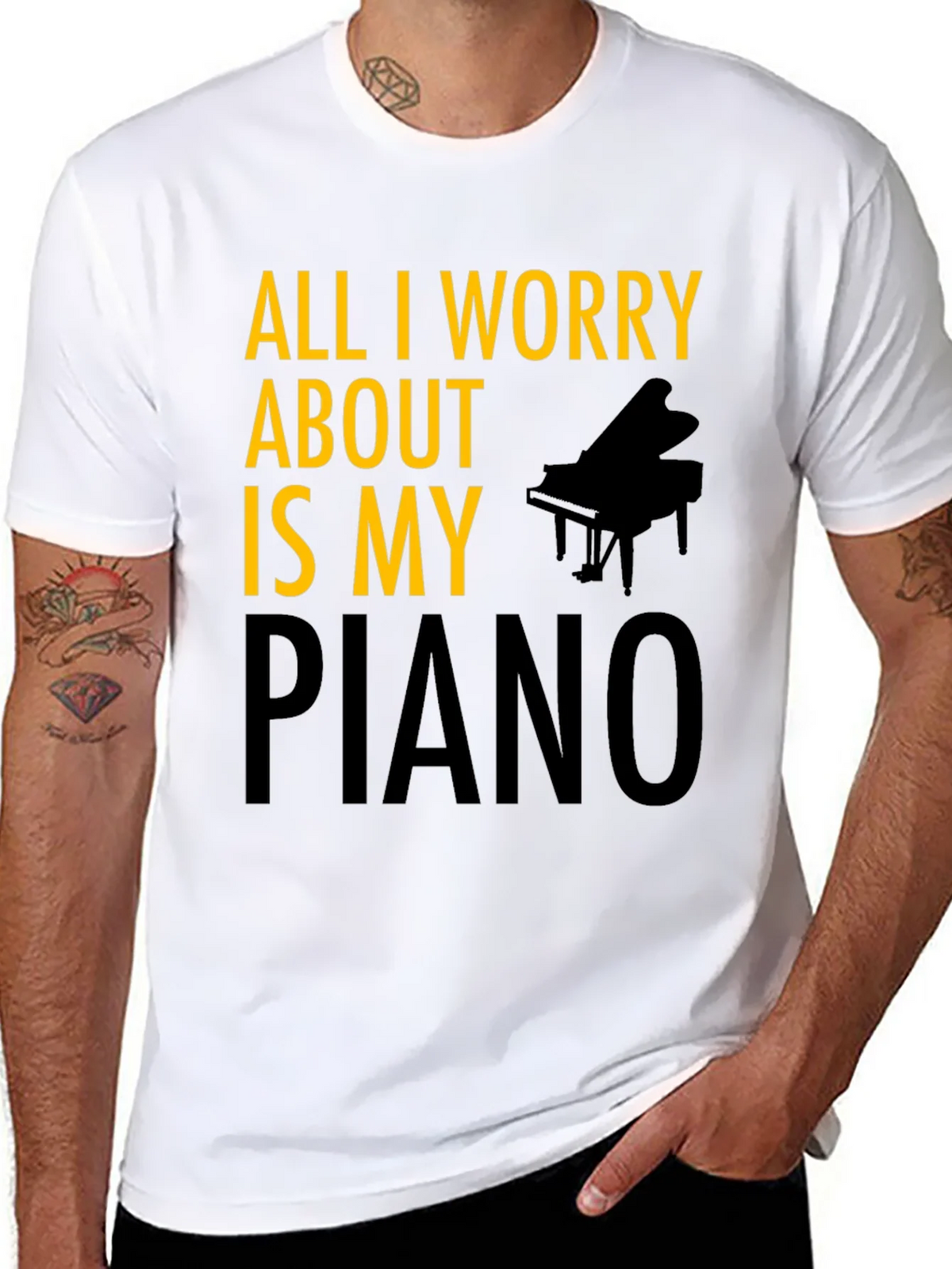 All I Worry About is My Piano T-Shirt product image 5