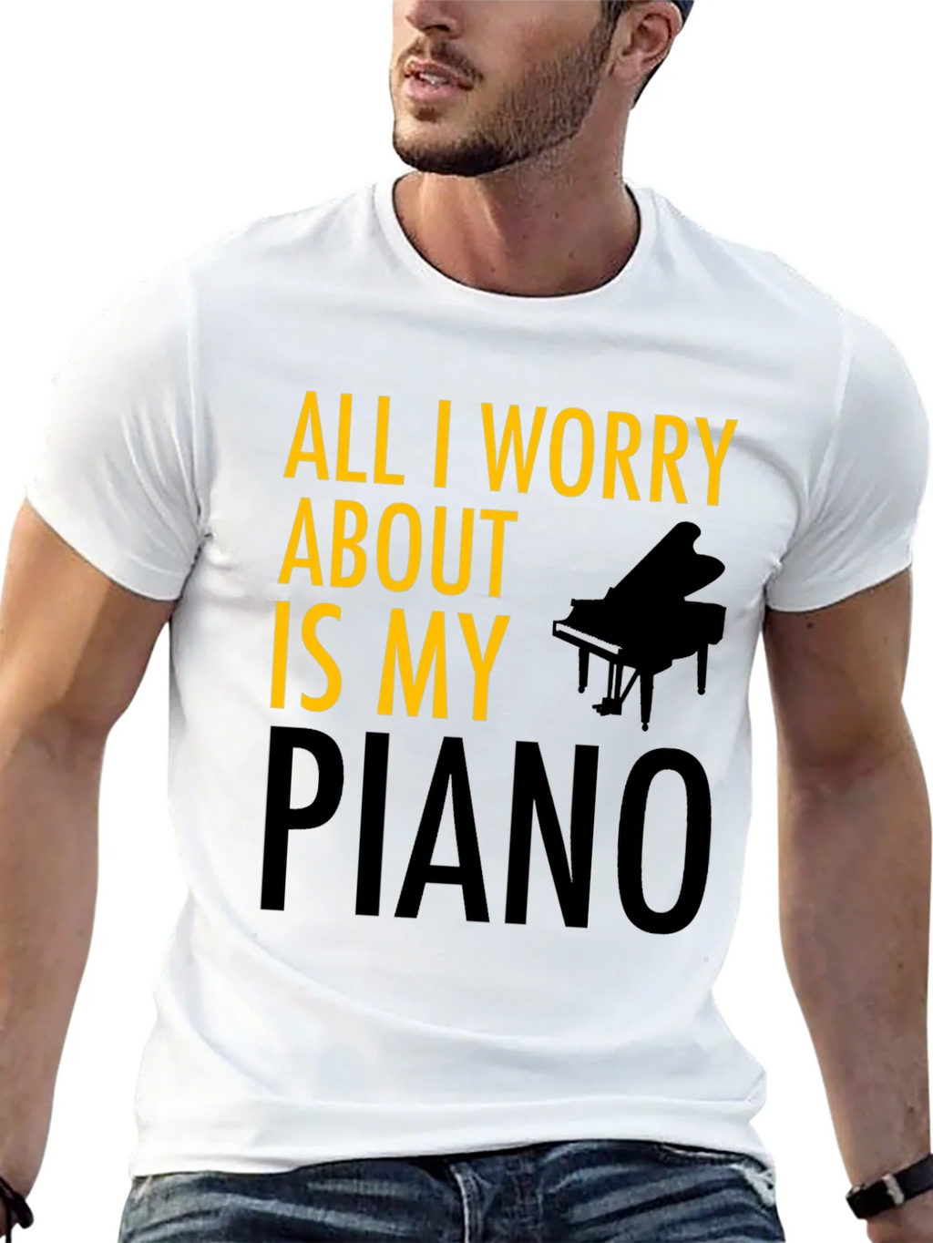 All I Worry About is My Piano T-Shirt product image 9
