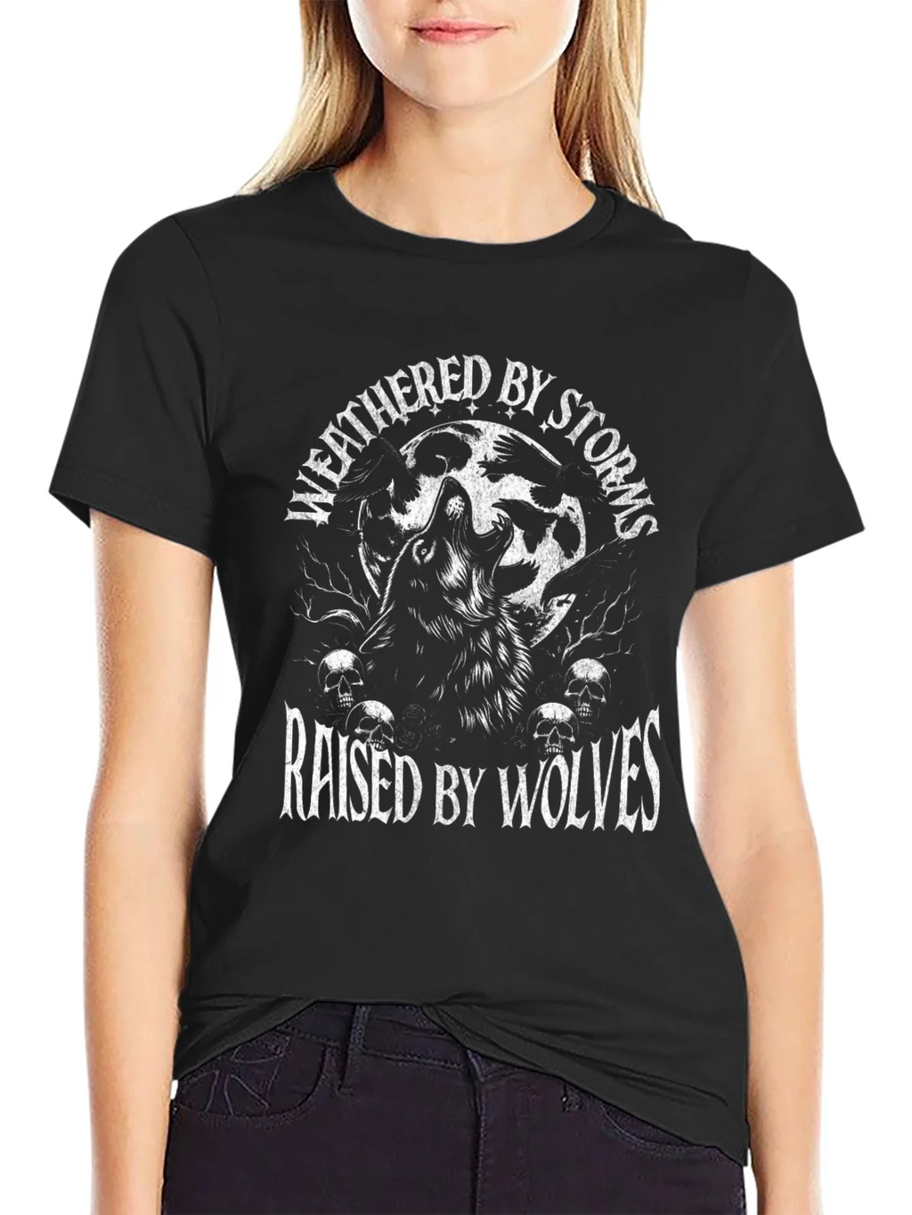 Weathered By Storms Raised By Wolves Graphic T-Shirt product image 2