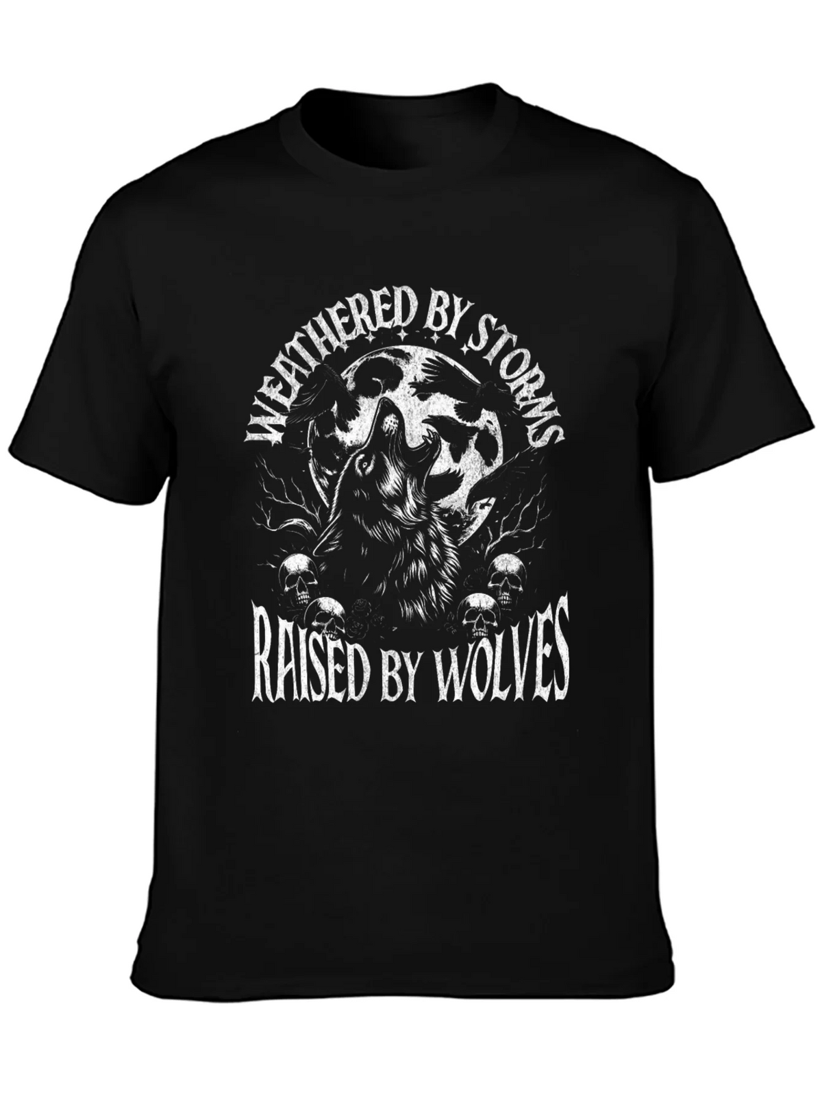 Weathered By Storms Raised By Wolves Graphic T-Shirt product image 3