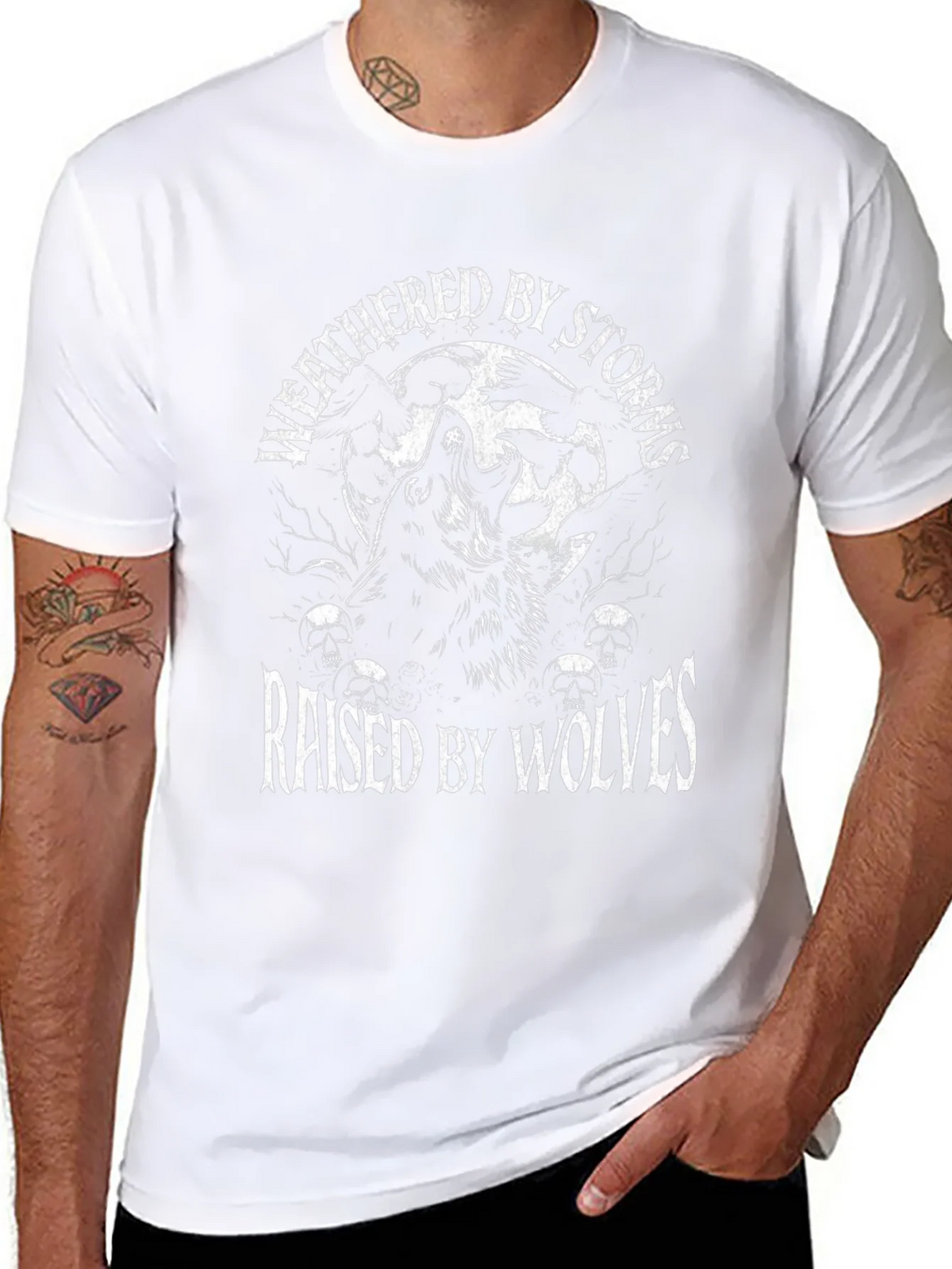 Weathered By Storms Raised By Wolves Graphic T-Shirt product image 7