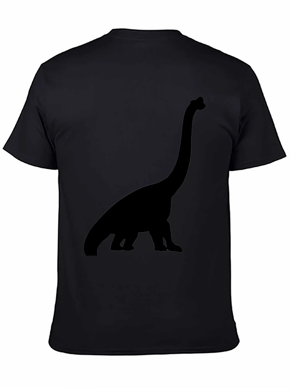 Dino Silhouette Tee - Black Cotton Casual Shirt product image 4