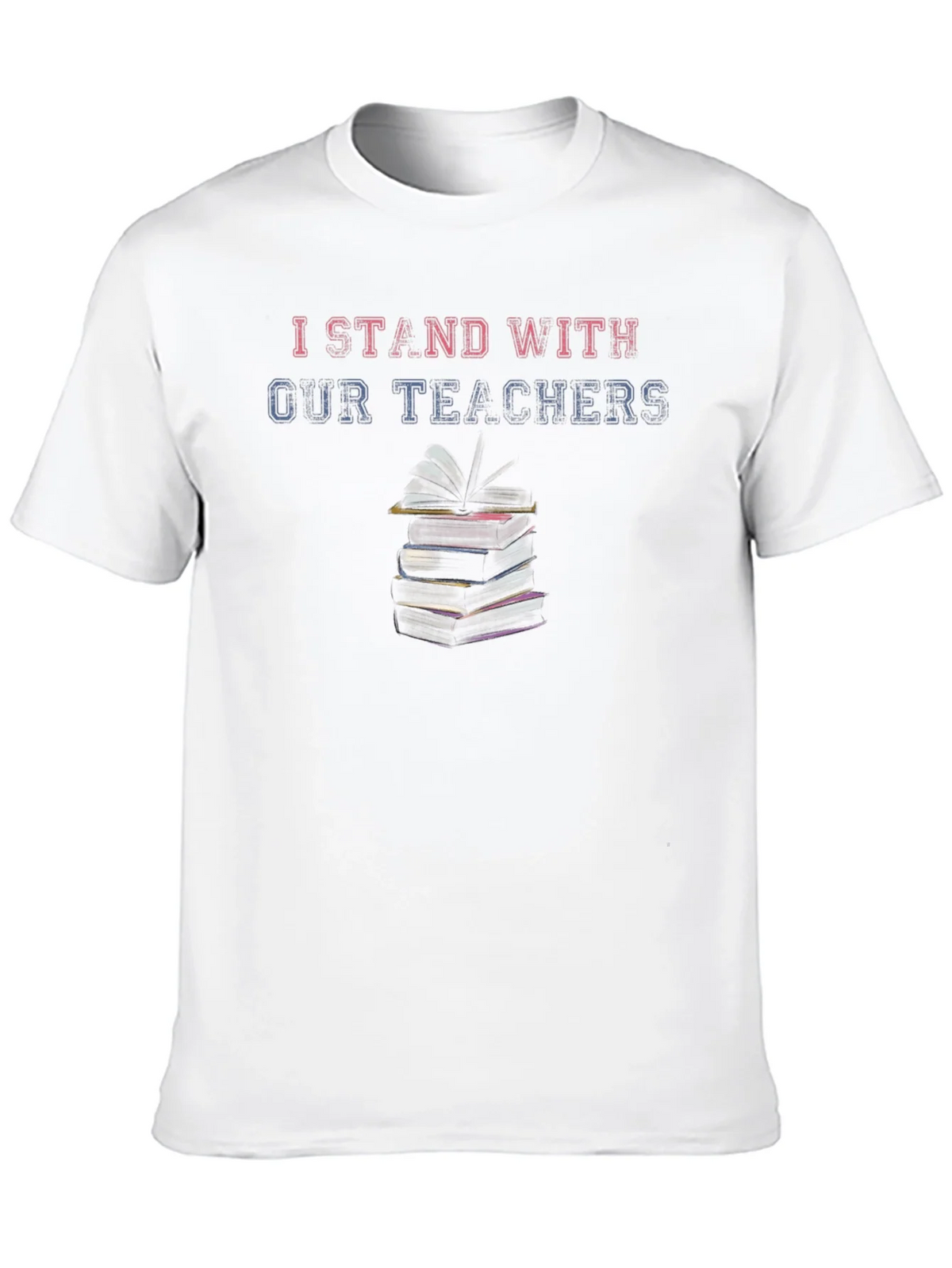 I Stand With Our Teachers Black T-Shirt product image 9
