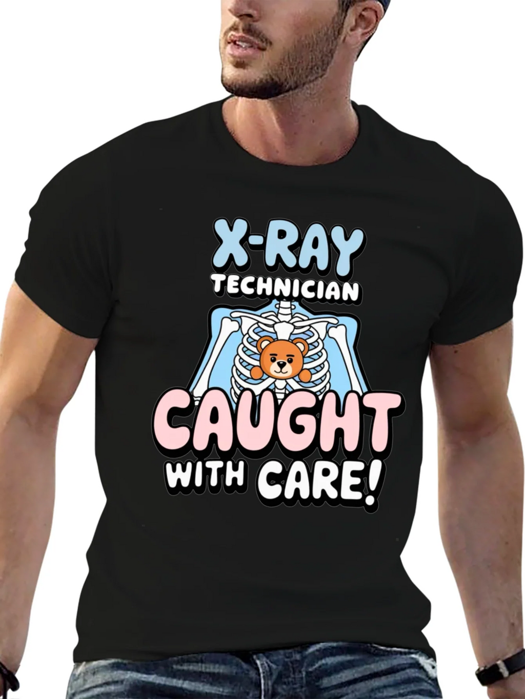 X-Ray Technician Caught With Care T-Shirt product image 6