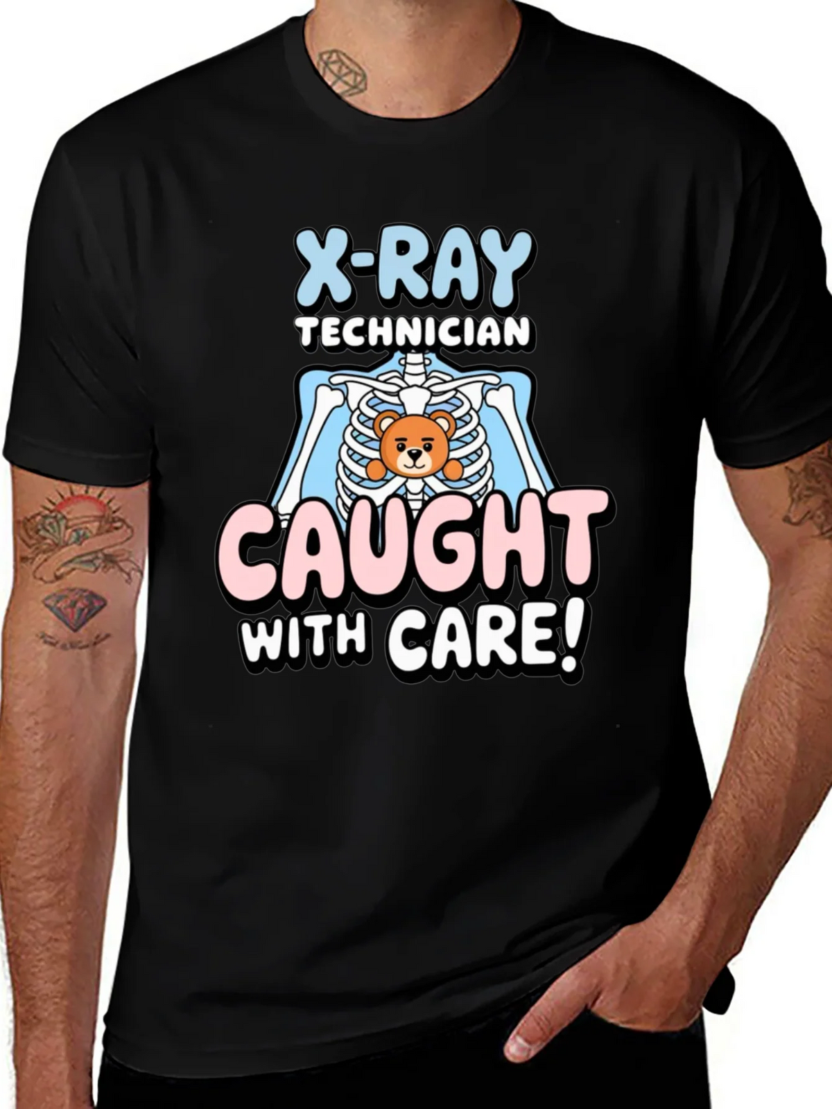 X-Ray Technician Caught With Care T-Shirt product image 1