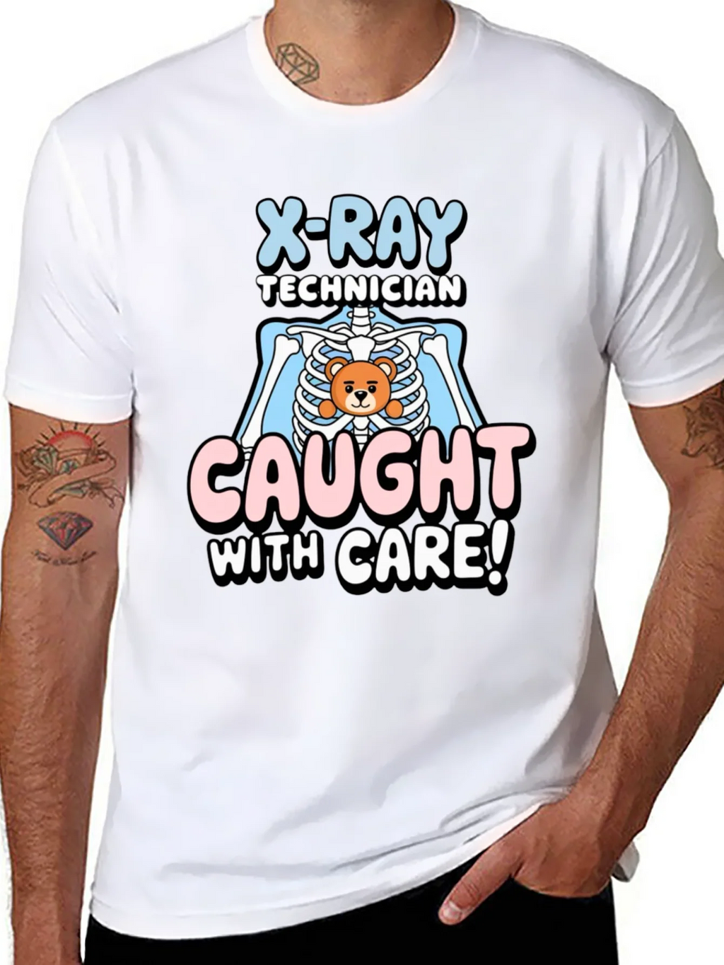 X-Ray Technician Caught With Care T-Shirt product image 7