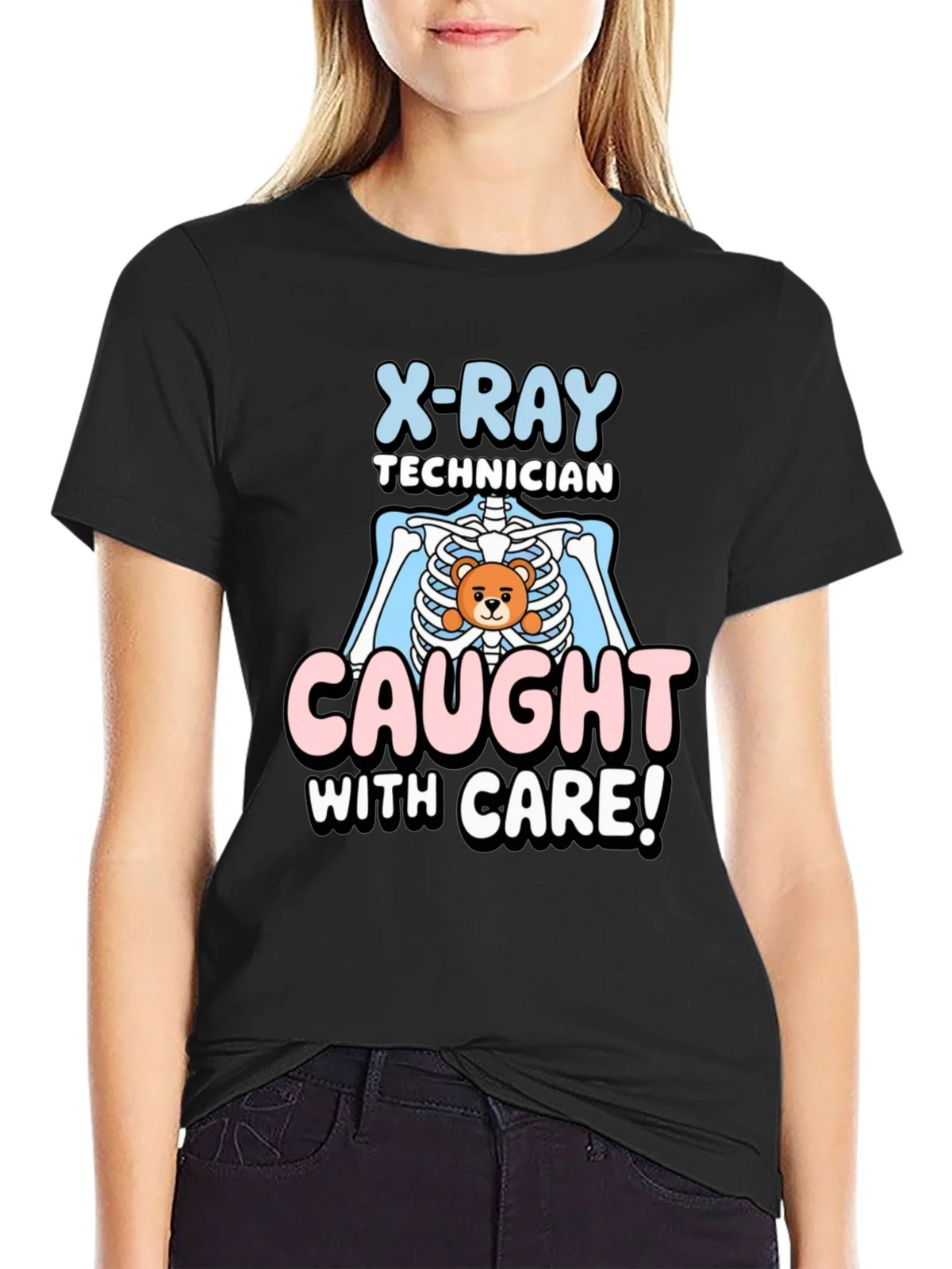 X-Ray Technician Caught With Care T-Shirt product image 2