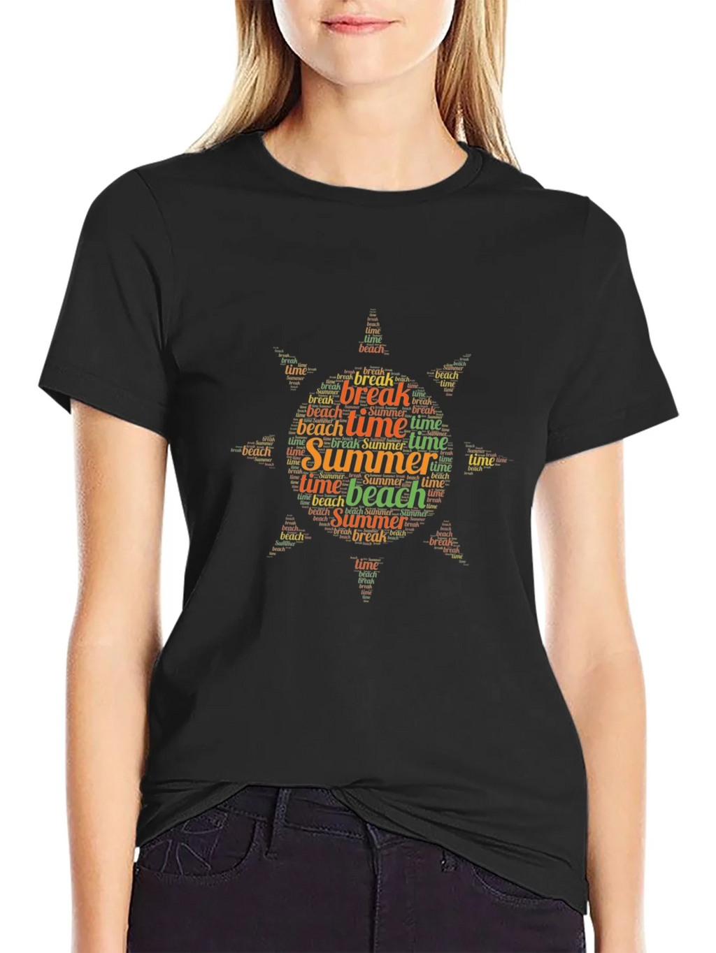 Summer Beach Break Word Art Graphic T-Shirt product image 2