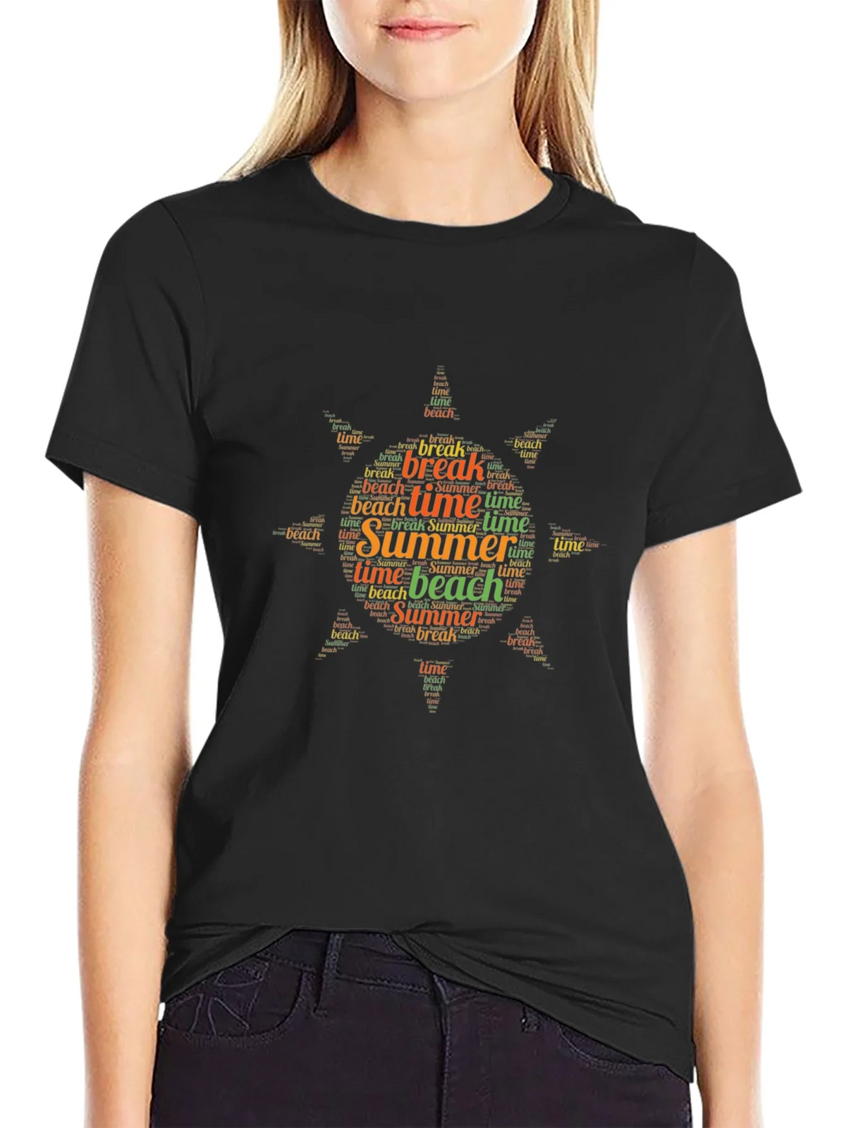 Summer Beach Break Word Art Graphic T-Shirt product image 2