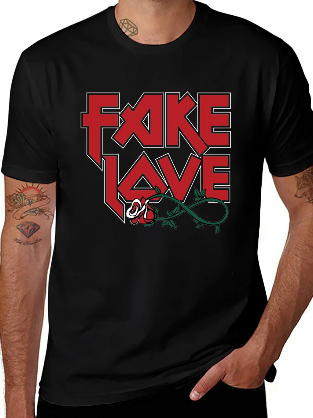 Fake Love T-Shirt - Rock Inspired Graphic Tee product image 1