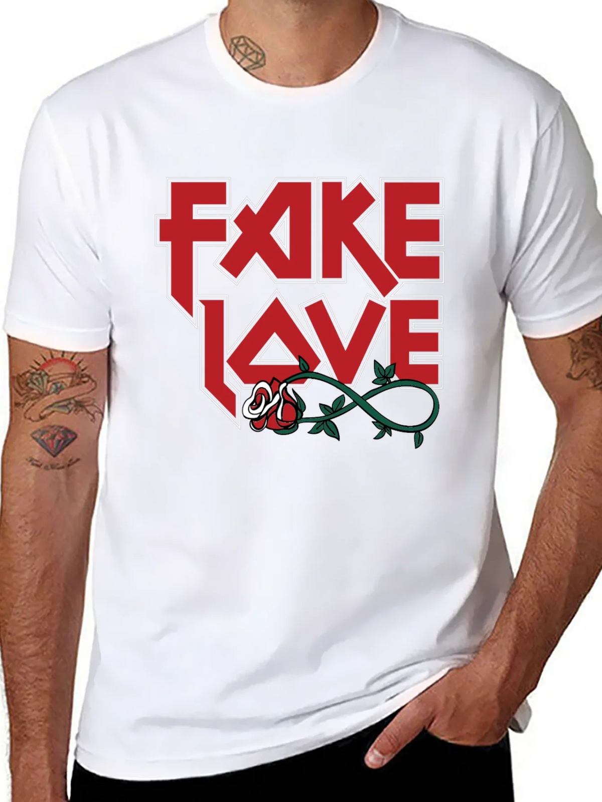 Fake Love T-Shirt - Rock Inspired Graphic Tee product image 7