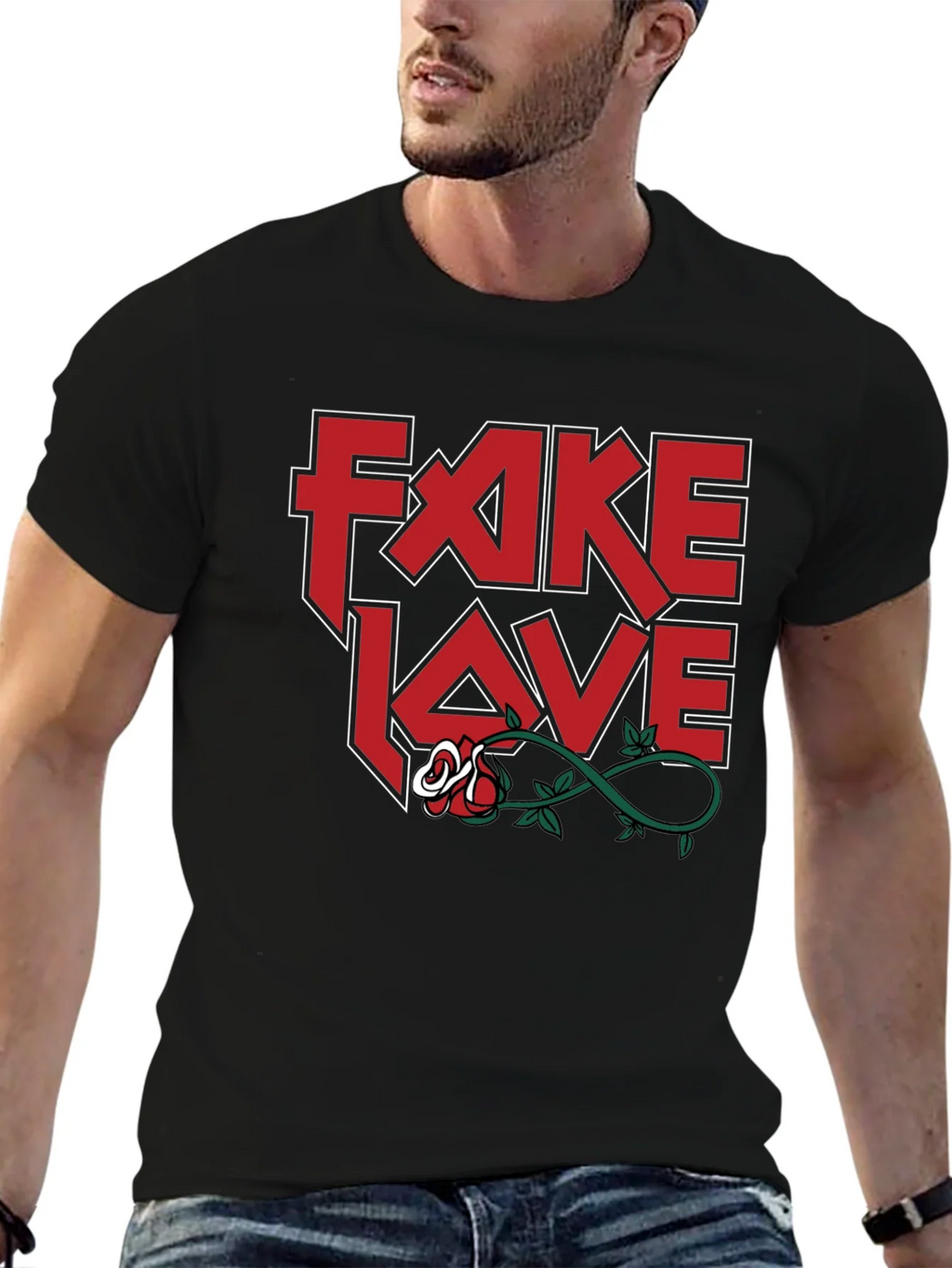 Fake Love T-Shirt - Rock Inspired Graphic Tee product image 6
