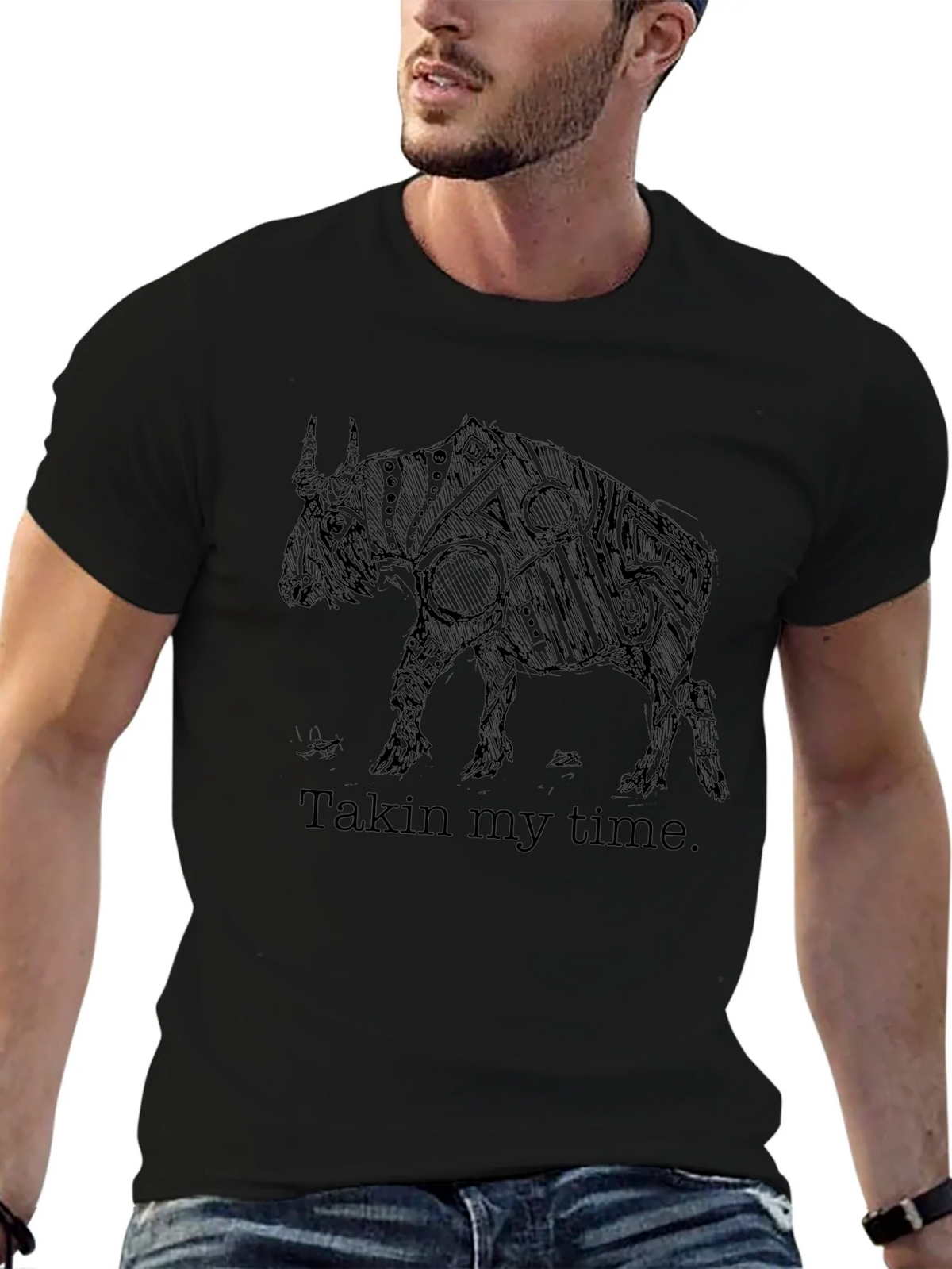 Takin My Time Graphic Tee - Black Cotton Comfort product image 6