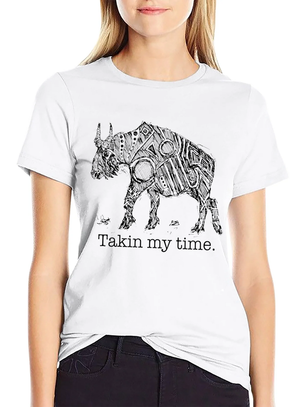 Takin My Time Graphic Tee - Black Cotton Comfort product image 8