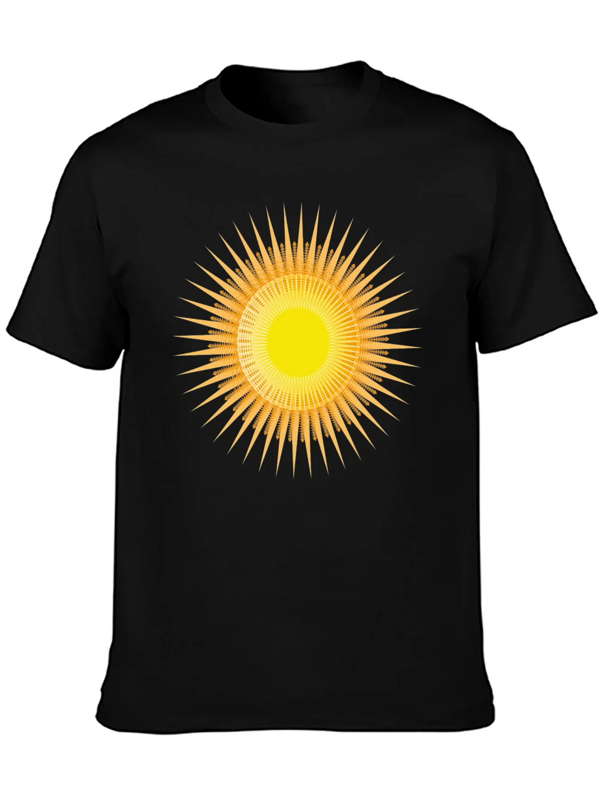 Radiant Sunburst Graphic Black T-Shirt product image 3