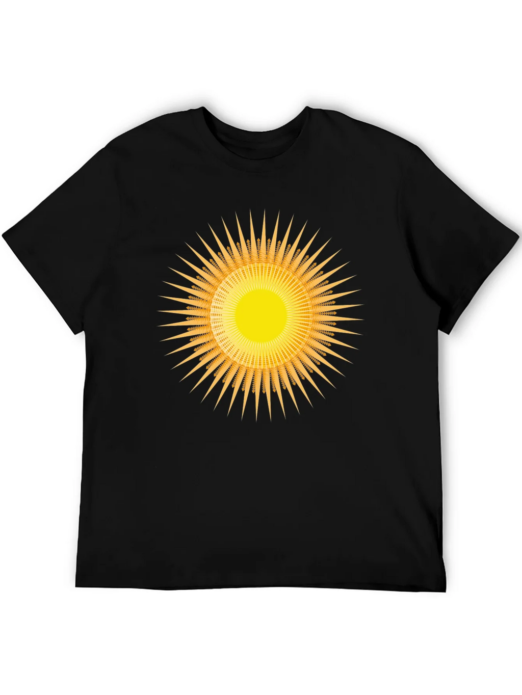 Radiant Sunburst Graphic Black T-Shirt product image 5