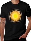 Radiant Sunburst Graphic Black T-Shirt product image 1