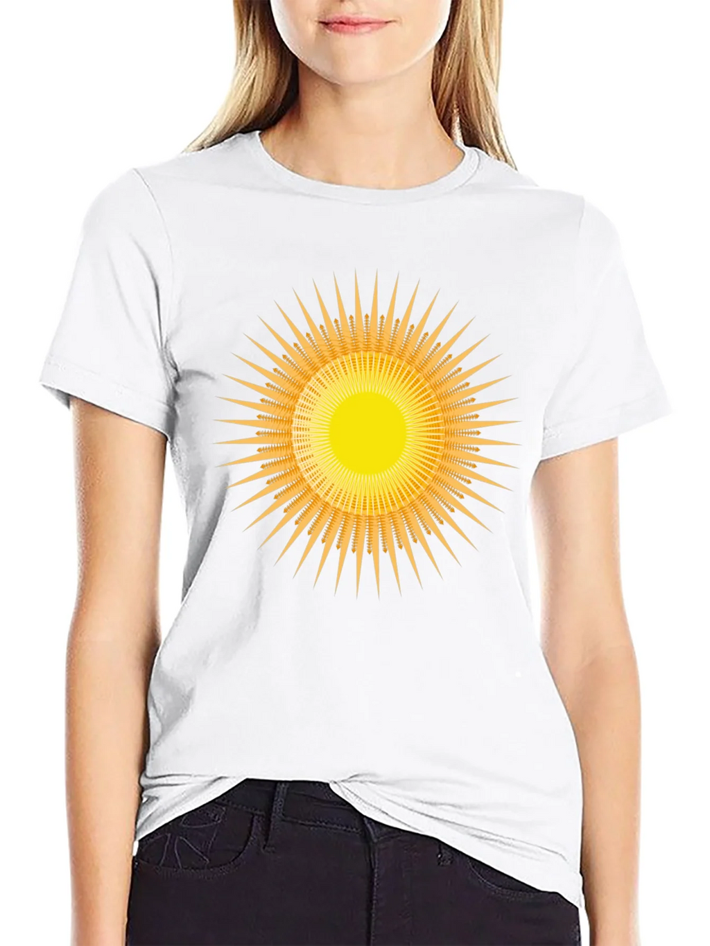 Radiant Sunburst Graphic Black T-Shirt product image 8