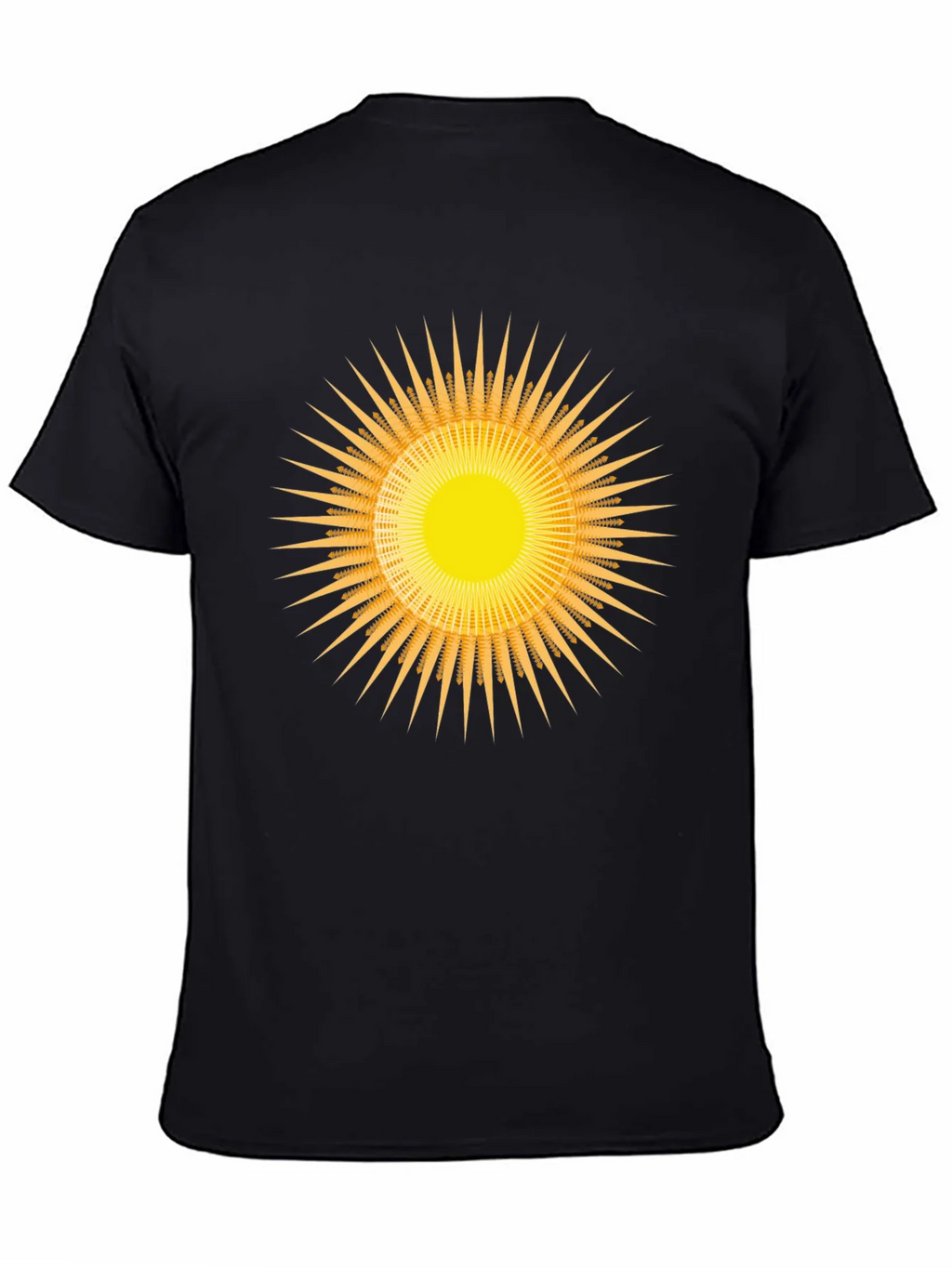 Radiant Sunburst Graphic Black T-Shirt product image 4