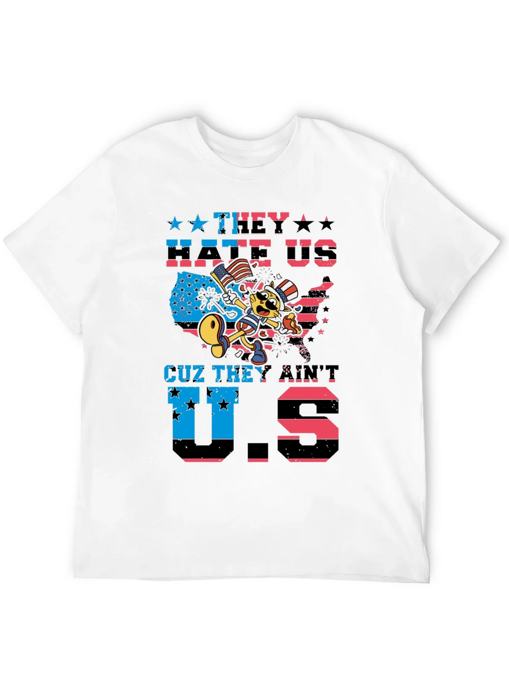 Patriotic Cat T-Shirt - They Hate Us product image 11