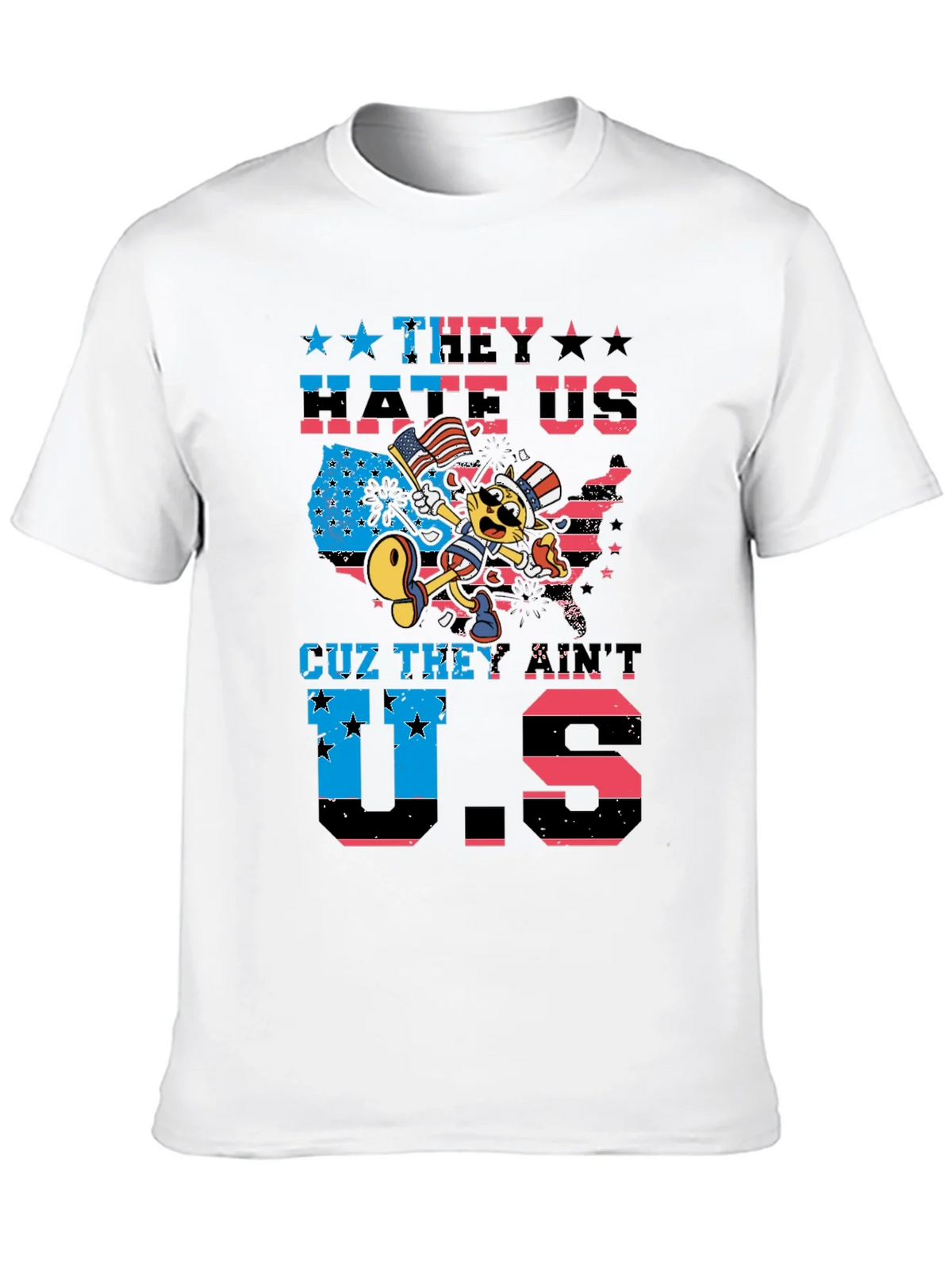 Patriotic Cat T-Shirt - They Hate Us product image 9