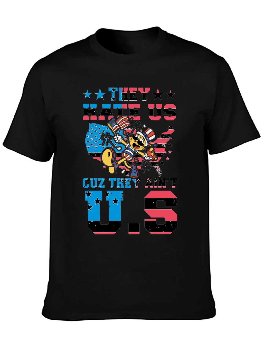 Patriotic Cat T-Shirt - They Hate Us product image 3