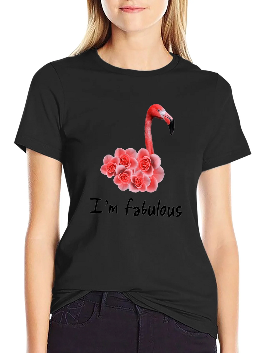 Fabulous Flamingo Floral Graphic Tee product image 2
