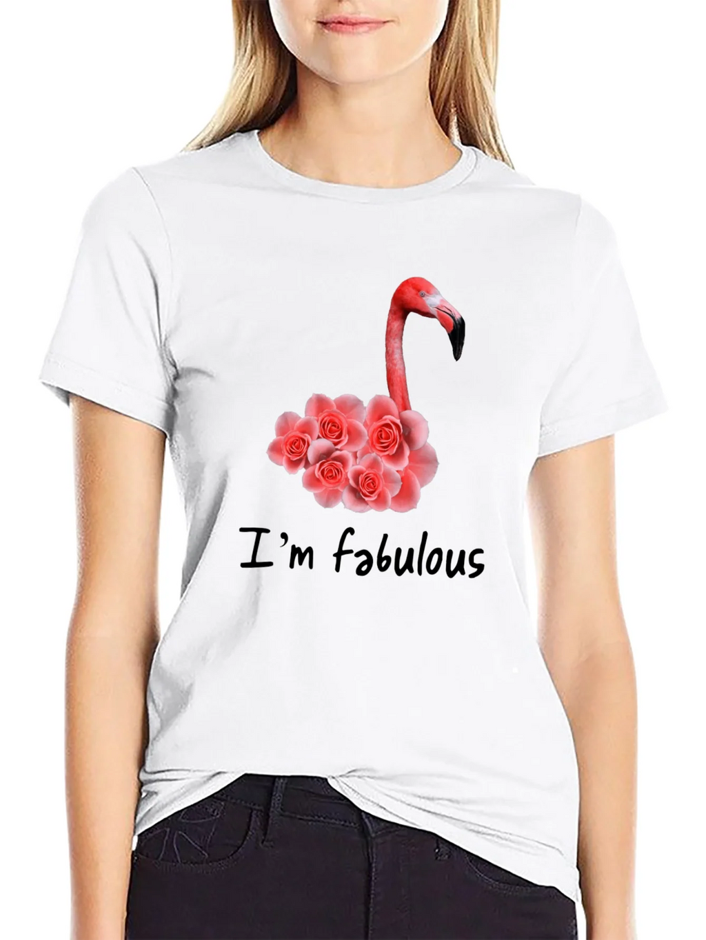 Fabulous Flamingo Floral Graphic Tee product image 8