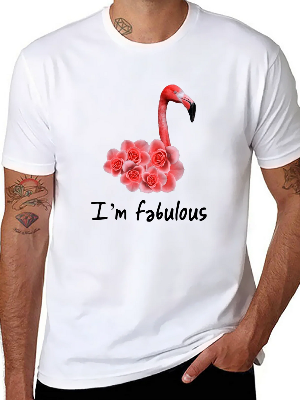 Fabulous Flamingo Floral Graphic Tee product image 7