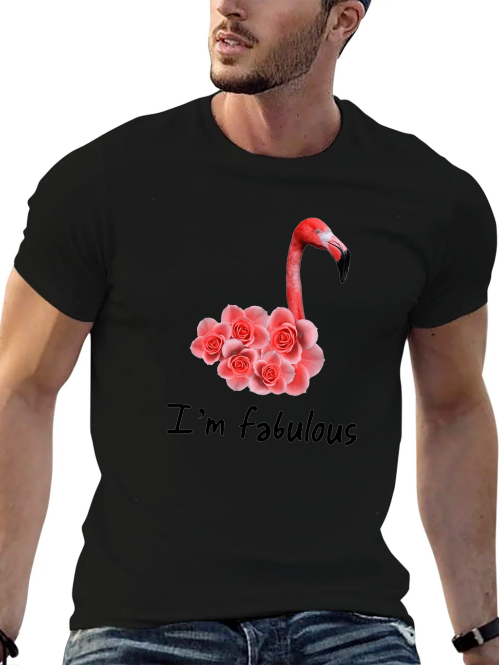 Fabulous Flamingo Floral Graphic Tee product image 6