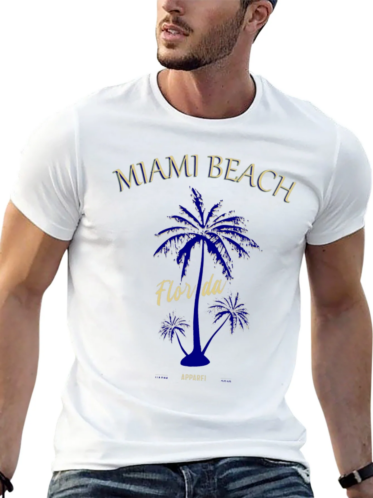 Miami Beach Florida Palm Tree Graphic T-Shirt product image 8