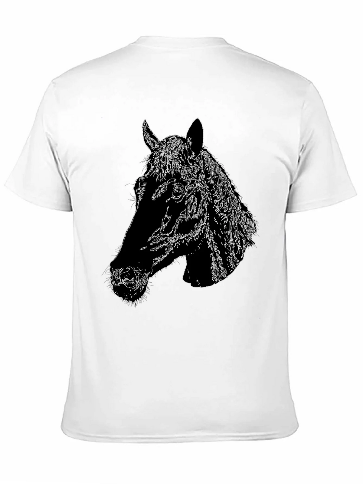 Horse Head Graphic Black T-Shirt product image 7