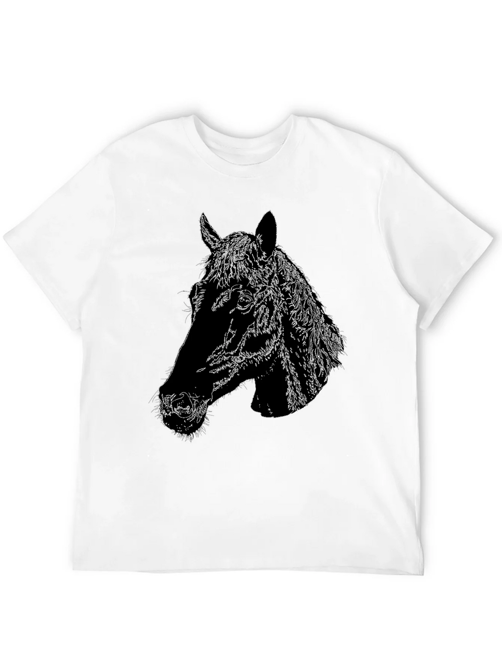 Horse Head Graphic Black T-Shirt product image 8