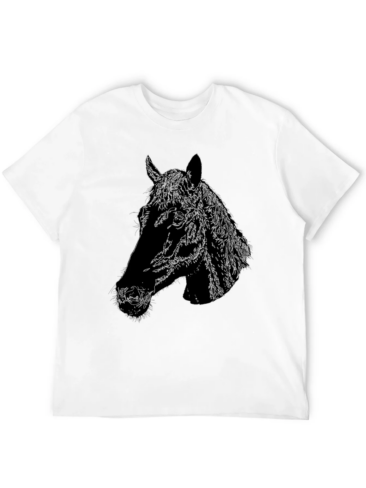 Horse Head Graphic Black T-Shirt product image 8