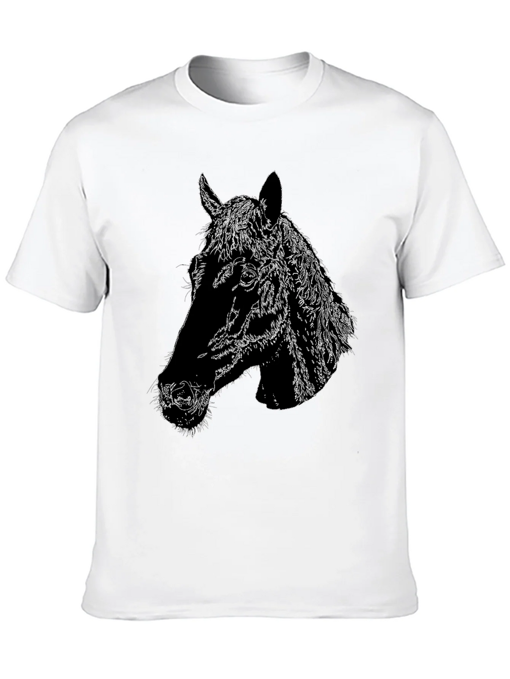 Horse Head Graphic Black T-Shirt product image 6