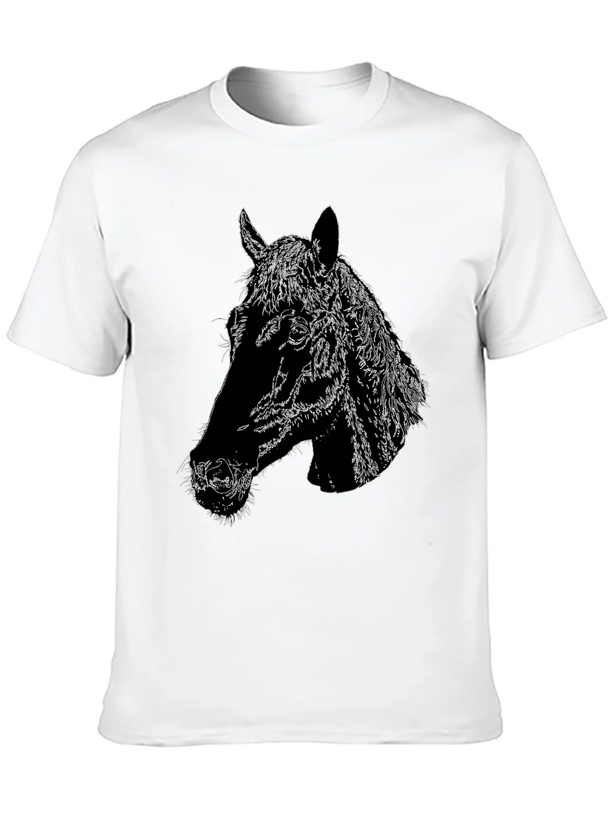 Horse Head Graphic Black T-Shirt product image 6