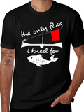 Fishing Flag Graphic Tee - The Only I Kneel For product image 1