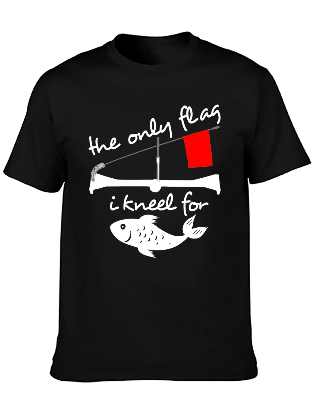 Fishing Flag Graphic Tee - The Only I Kneel For product image 2