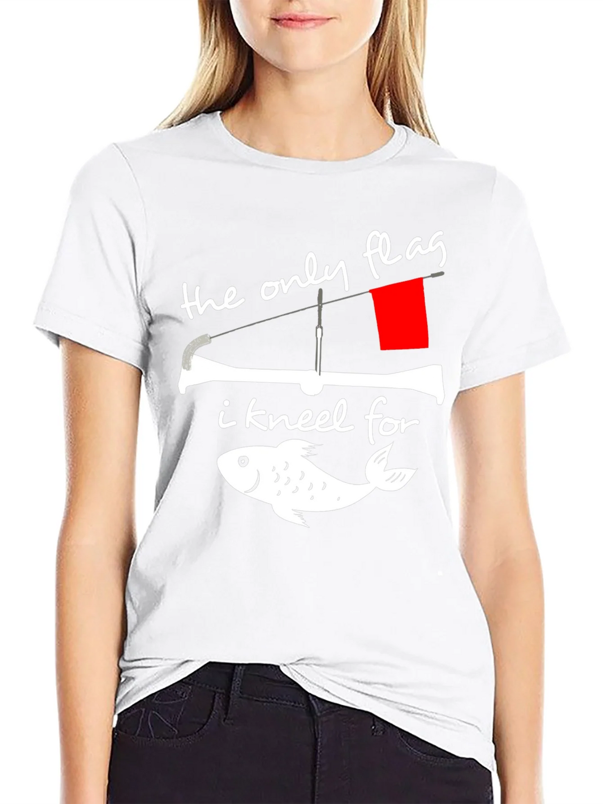 Fishing Flag Graphic Tee - The Only I Kneel For product image 5