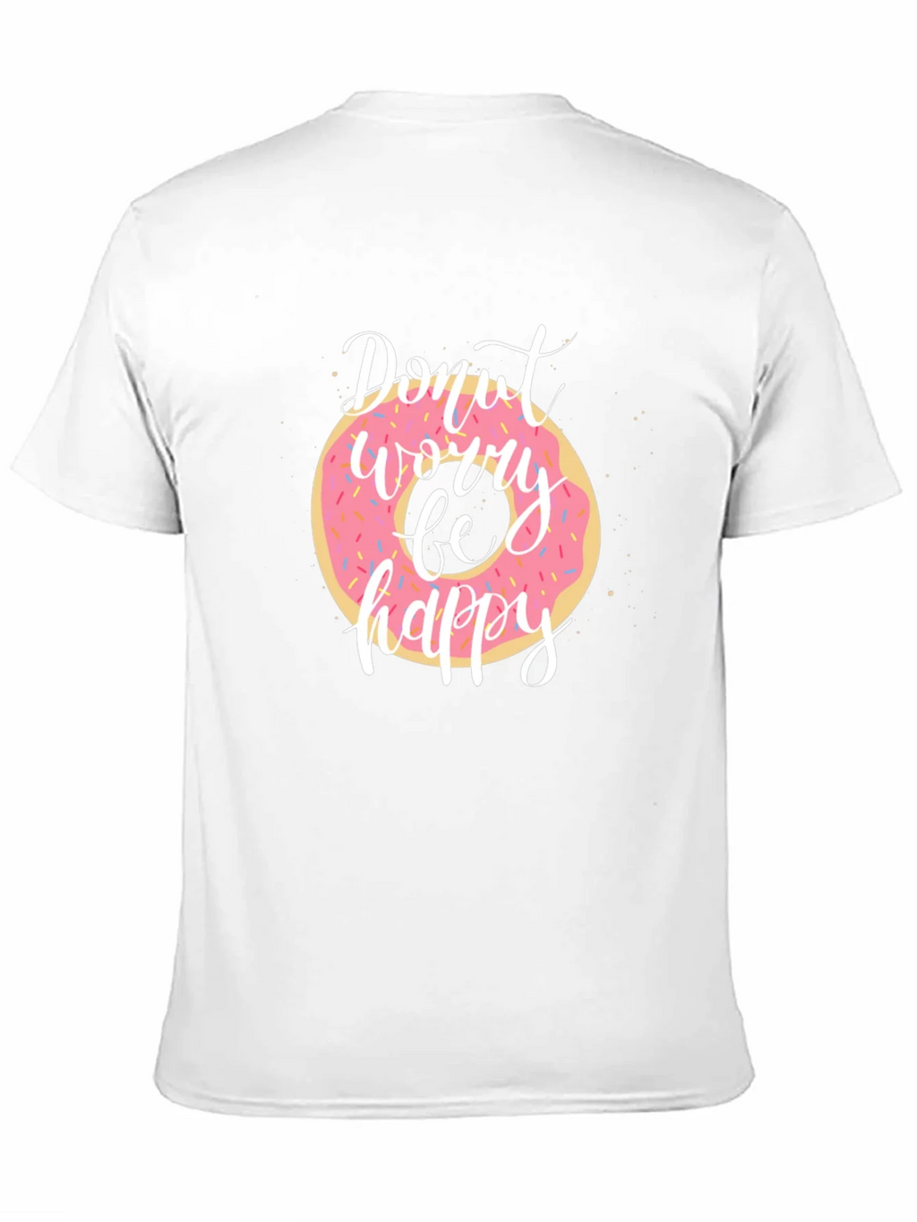 Donut Worry Be Happy Black T-Shirt product image 10