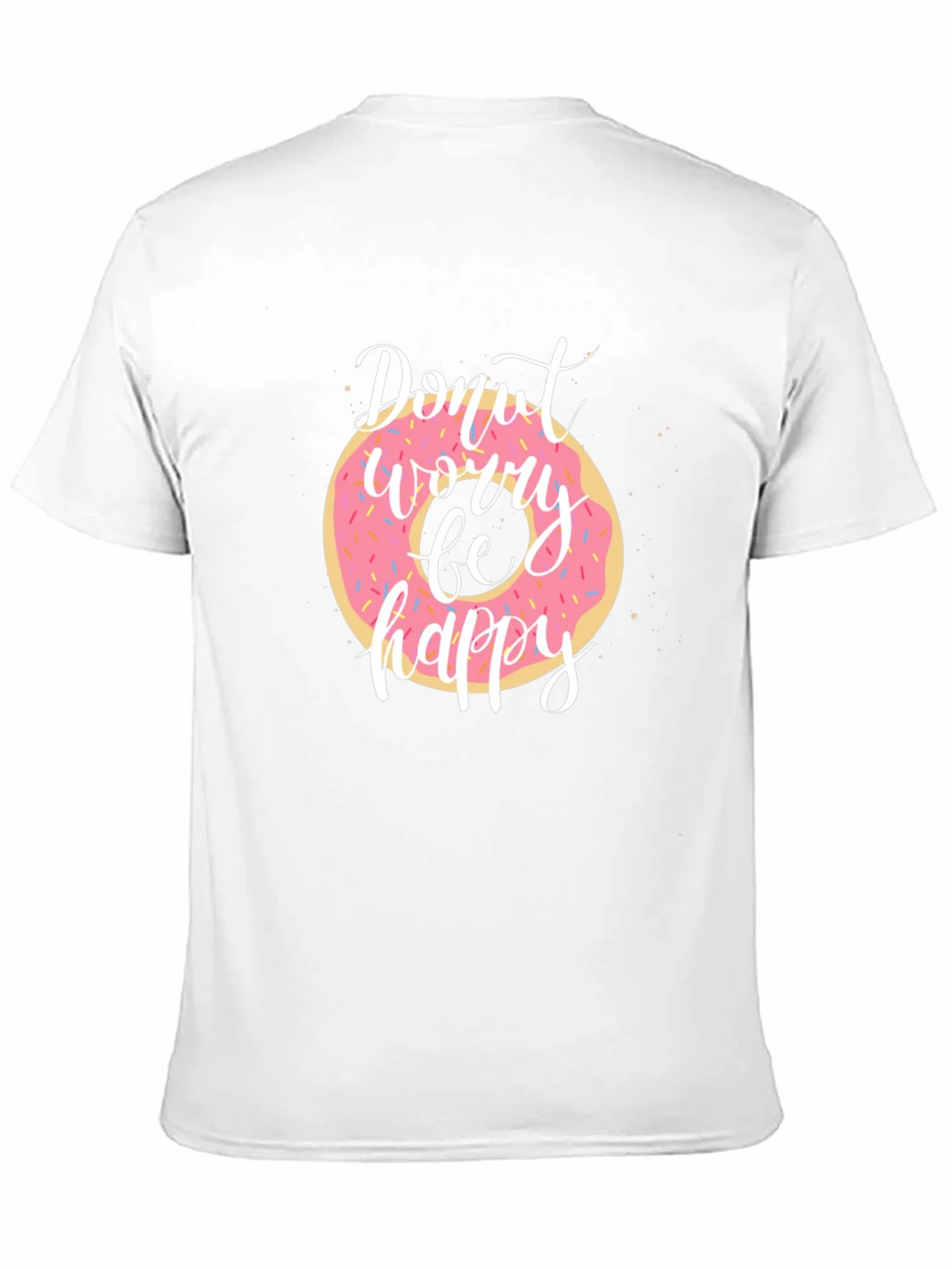 Donut Worry Be Happy Black T-Shirt product image 10
