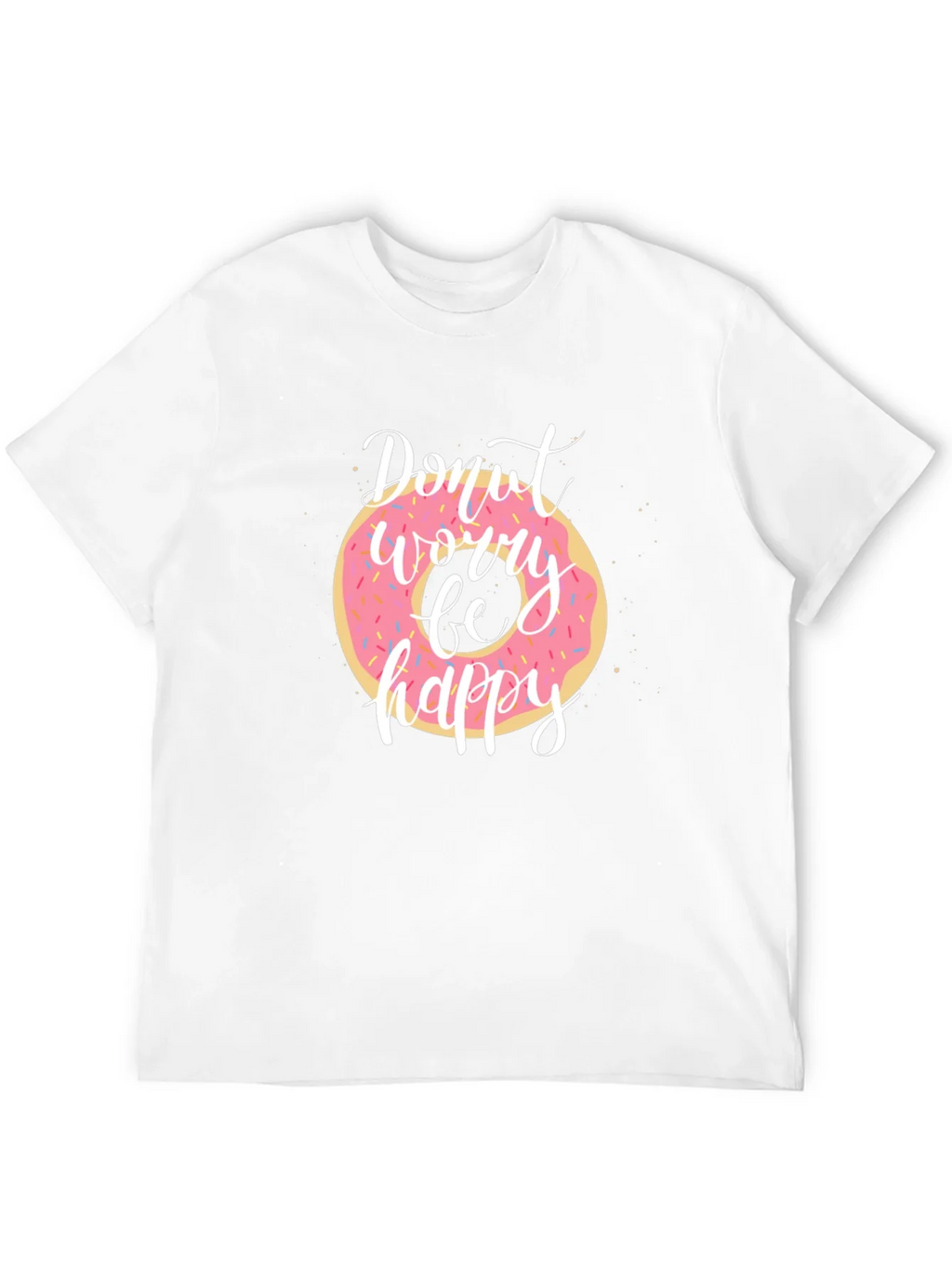 Donut Worry Be Happy Black T-Shirt product image 11