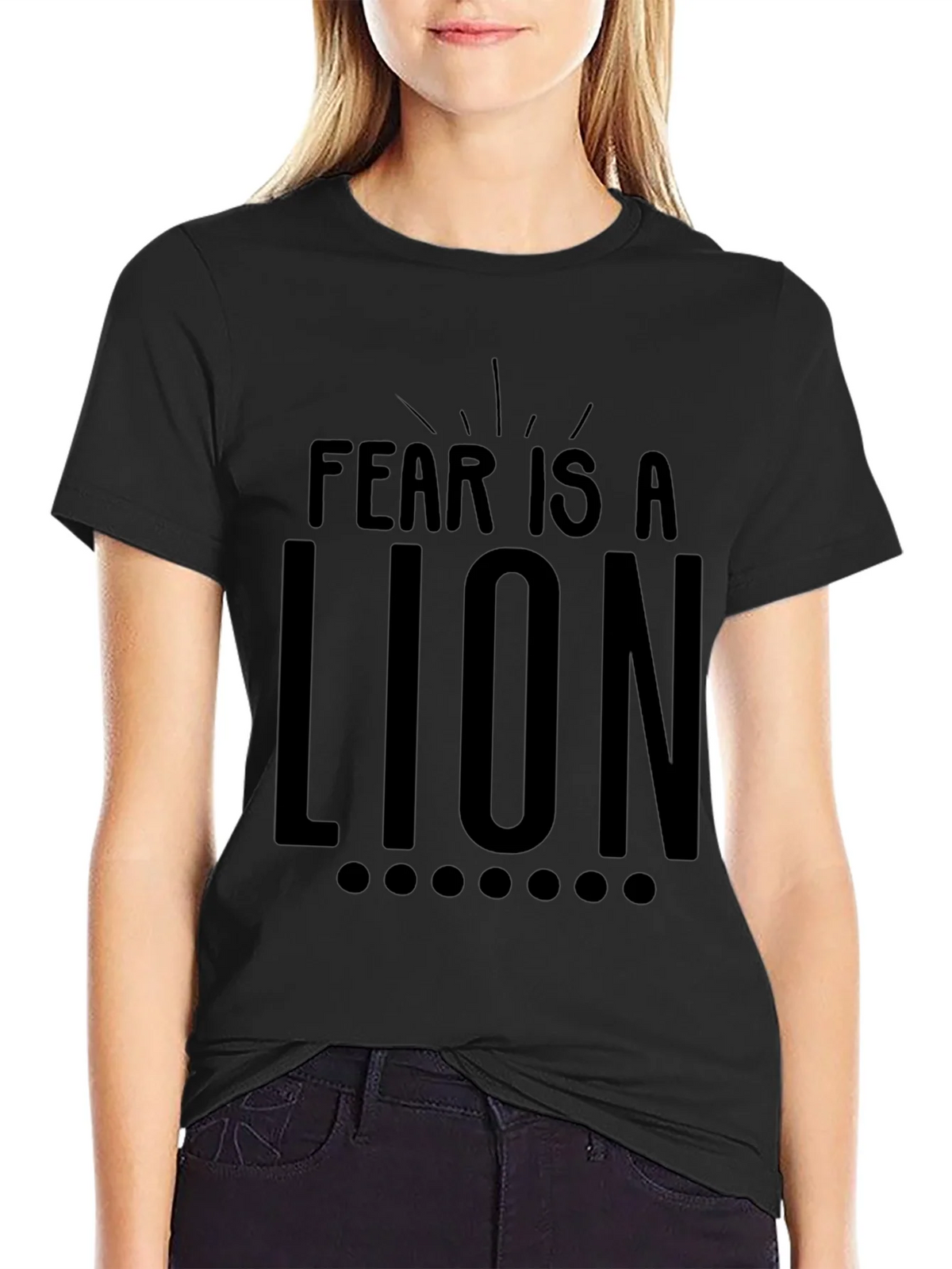 Fear Is A Lion Graphic Tee - Motivational T-Shirt product image 2